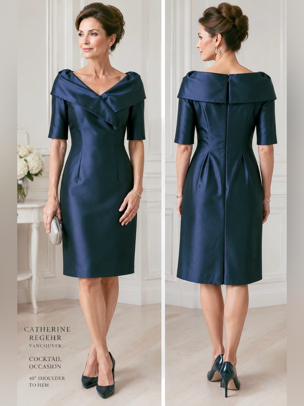 CATHERINE REGEHR VANCOUVER
COCKTAIL OCCASION MOTHER OF THE
BRIDE DRESS SZ S